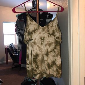 off the shoulder tye dye shirt